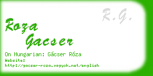 roza gacser business card