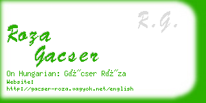 roza gacser business card